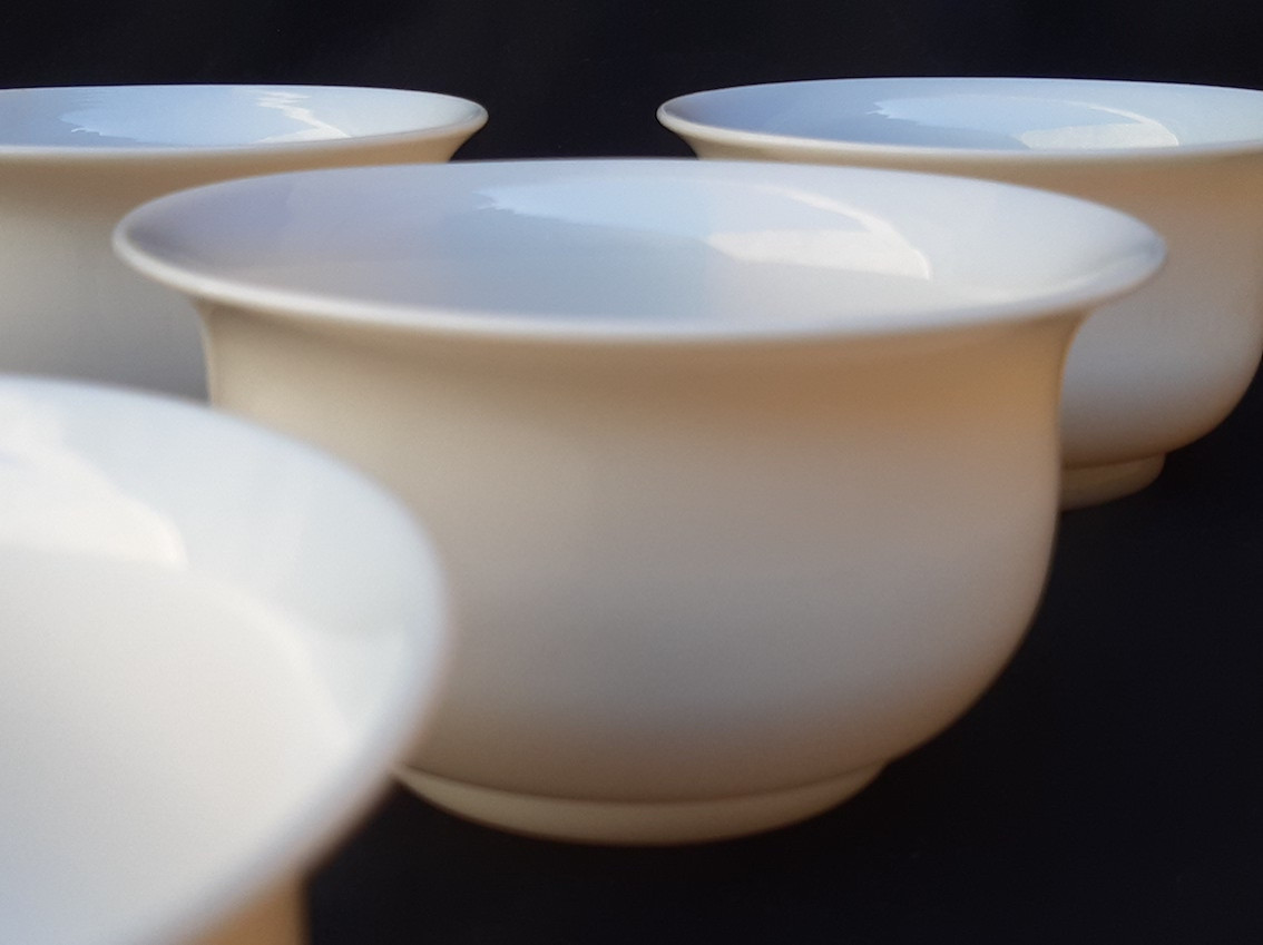 Baccarat - 6 Finger Bowls White Opaline Crystal 19° Set Of 6