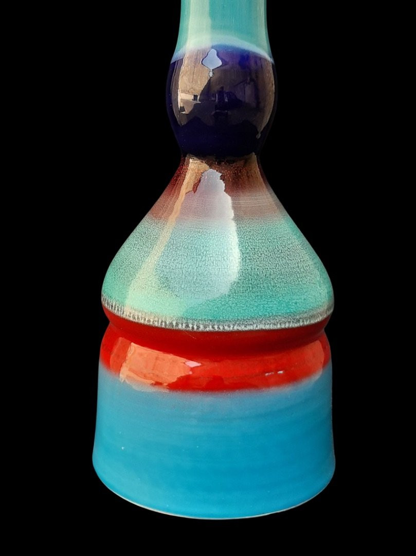 B - Grand vase céramique émail couleur italie 1960 céramique italienne 60s -photo-2