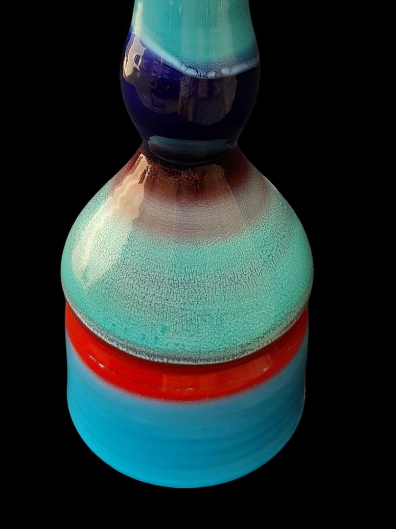 B - Grand vase céramique émail couleur italie 1960 céramique italienne 60s -photo-4