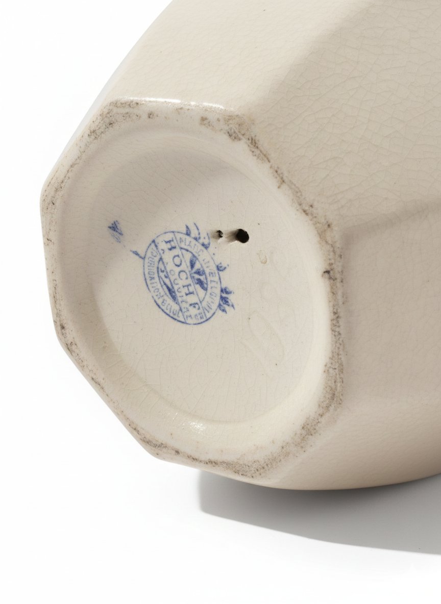 1930 Art Deco Vase  Crackle Glaze Ceramic Signed Boch La Louvière Geometric Design-photo-1