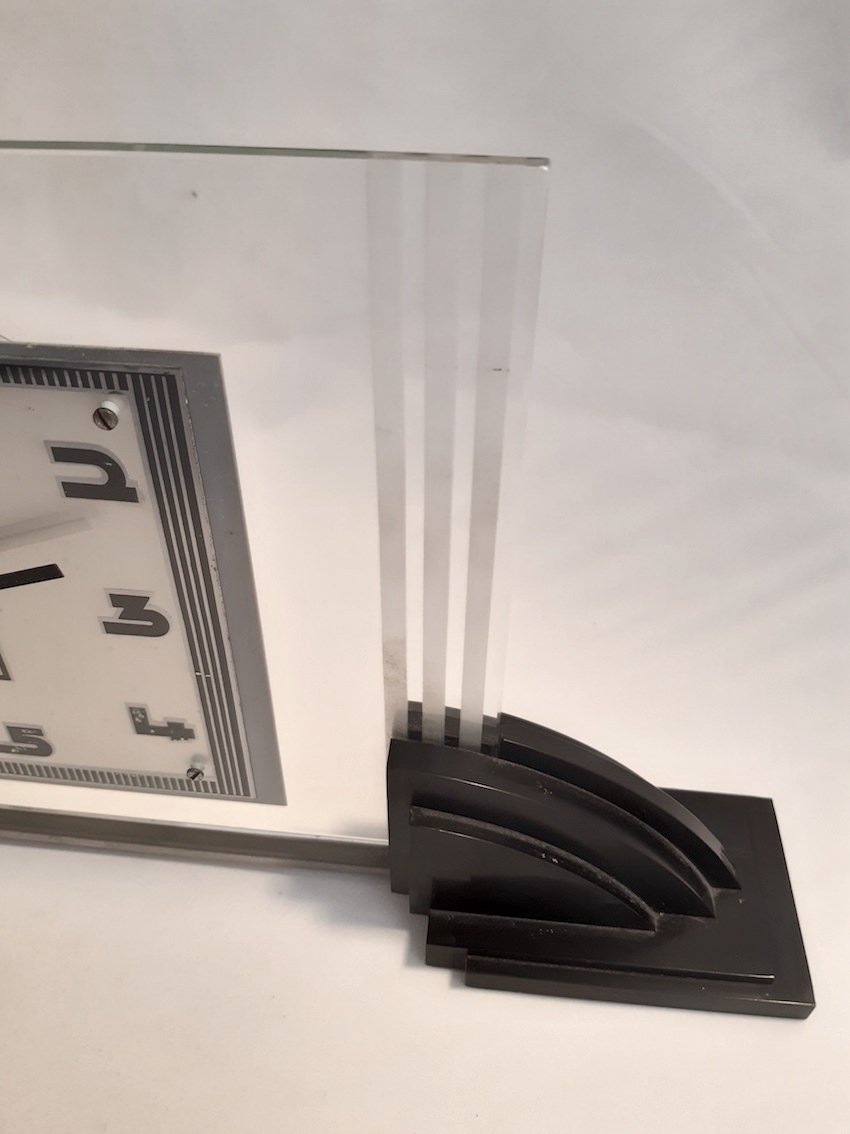 ATO Pendule Art Deco 1930 Horloge Electrique Signée LÉON HATOT Grande Taille-photo-4