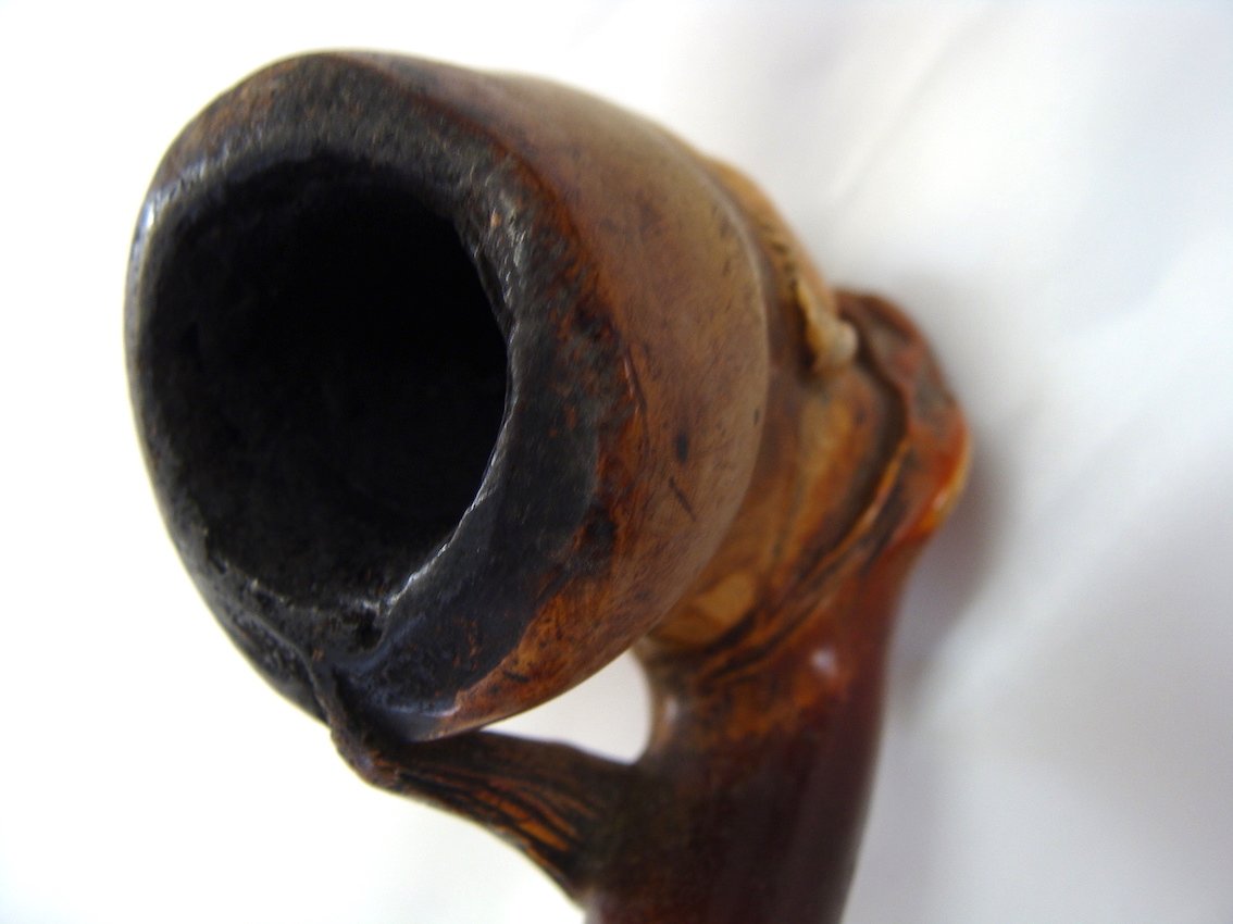 French 19th Century Meerschaum Pipe African Soldier Napoleon III Smoking Pipe-photo-3