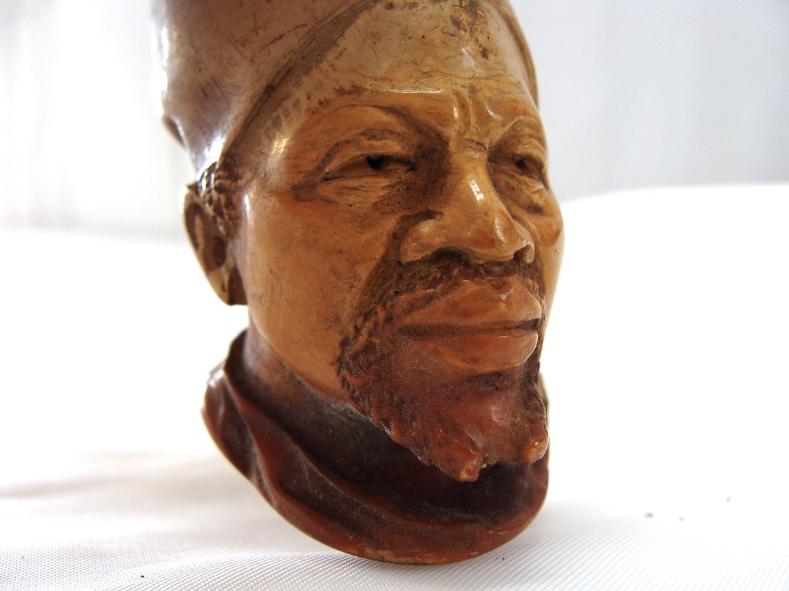French 19th Century Meerschaum Pipe African Soldier Napoleon III Smoking Pipe-photo-4