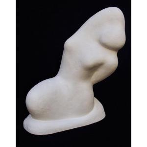 Drusi Pierre - Sculpture Moderniste Terre Cuite Design Femme Nue Nu Signée 1960 Signed