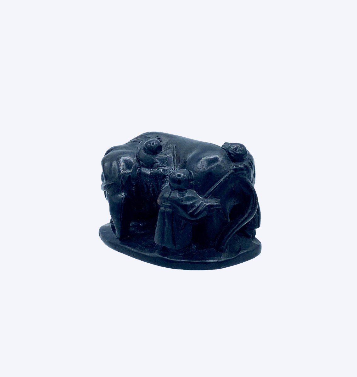 Netsuke Bois - époque Meiji-photo-2