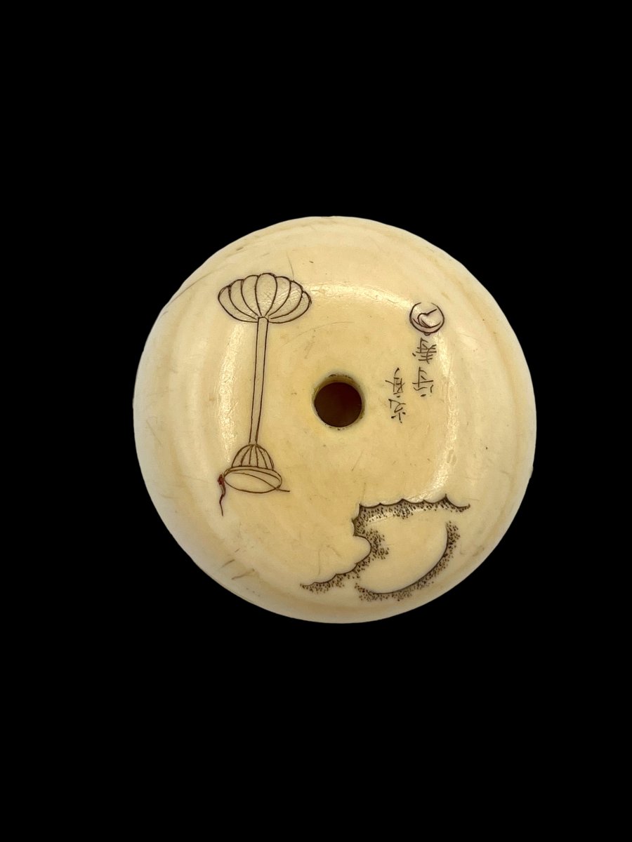 Manju netsuke de la poétesse Ono no Komachi-photo-4