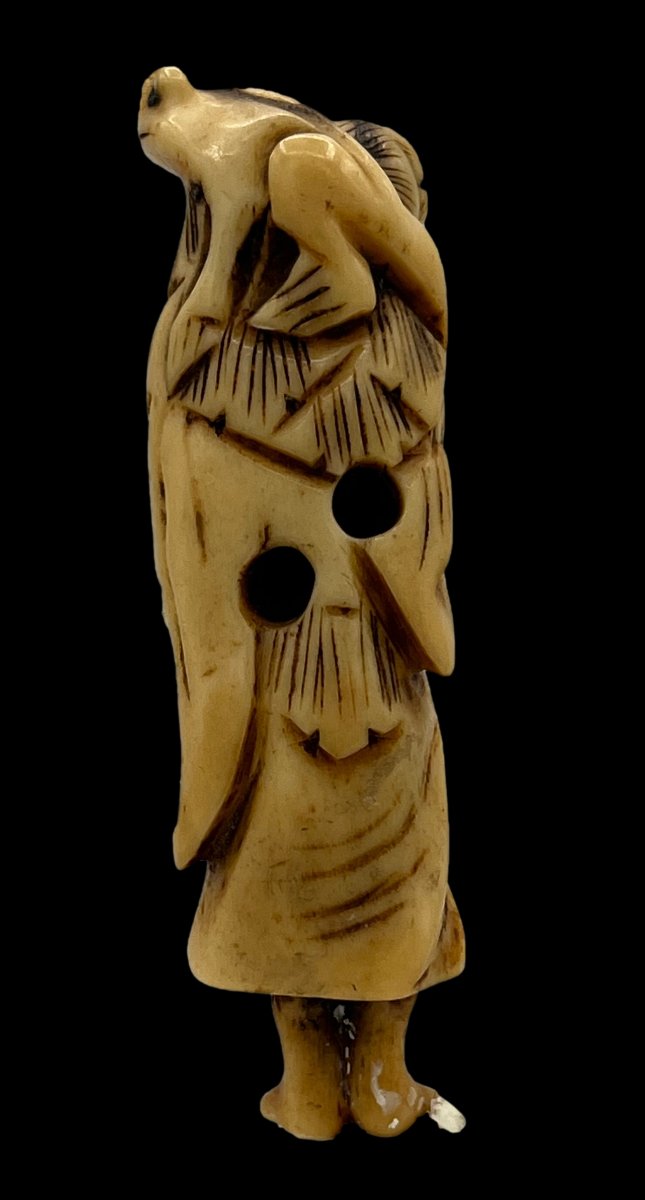 Netsuke gama sennin - époque Meiji-photo-4