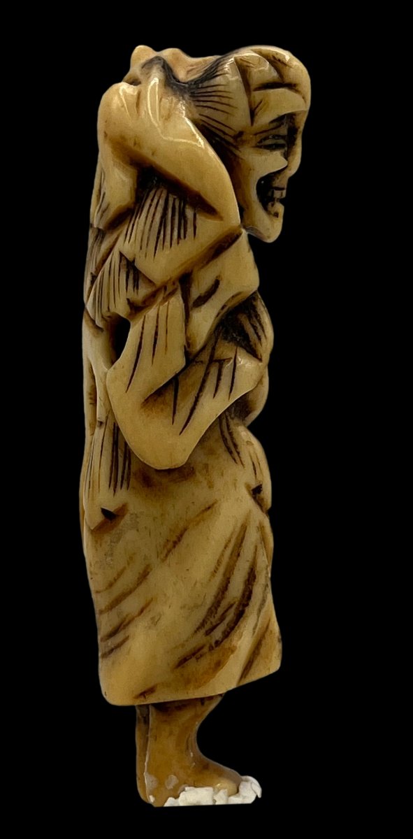 Netsuke gama sennin - époque Meiji-photo-1