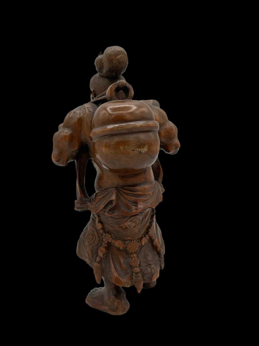 Wooden Okimono - Meiji Period-photo-4