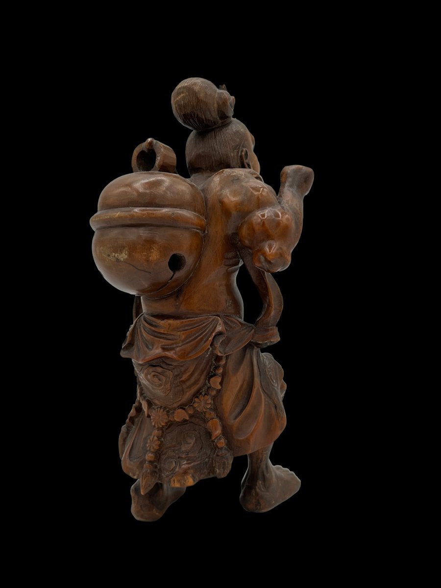 Wooden Okimono - Meiji Period-photo-1