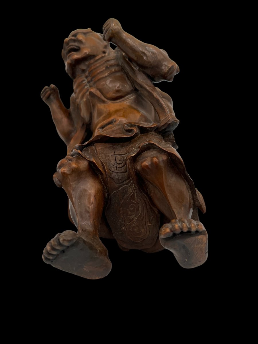 Wooden Okimono - Meiji Period-photo-4