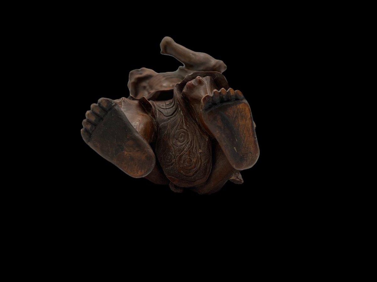 Wooden Okimono - Meiji Period-photo-5