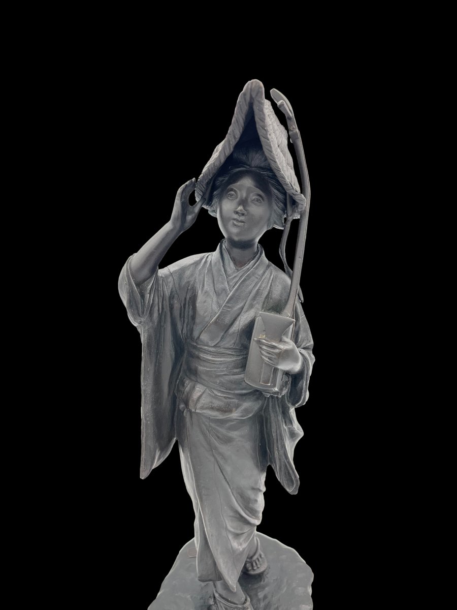 Okimono In Bronze-photo-2