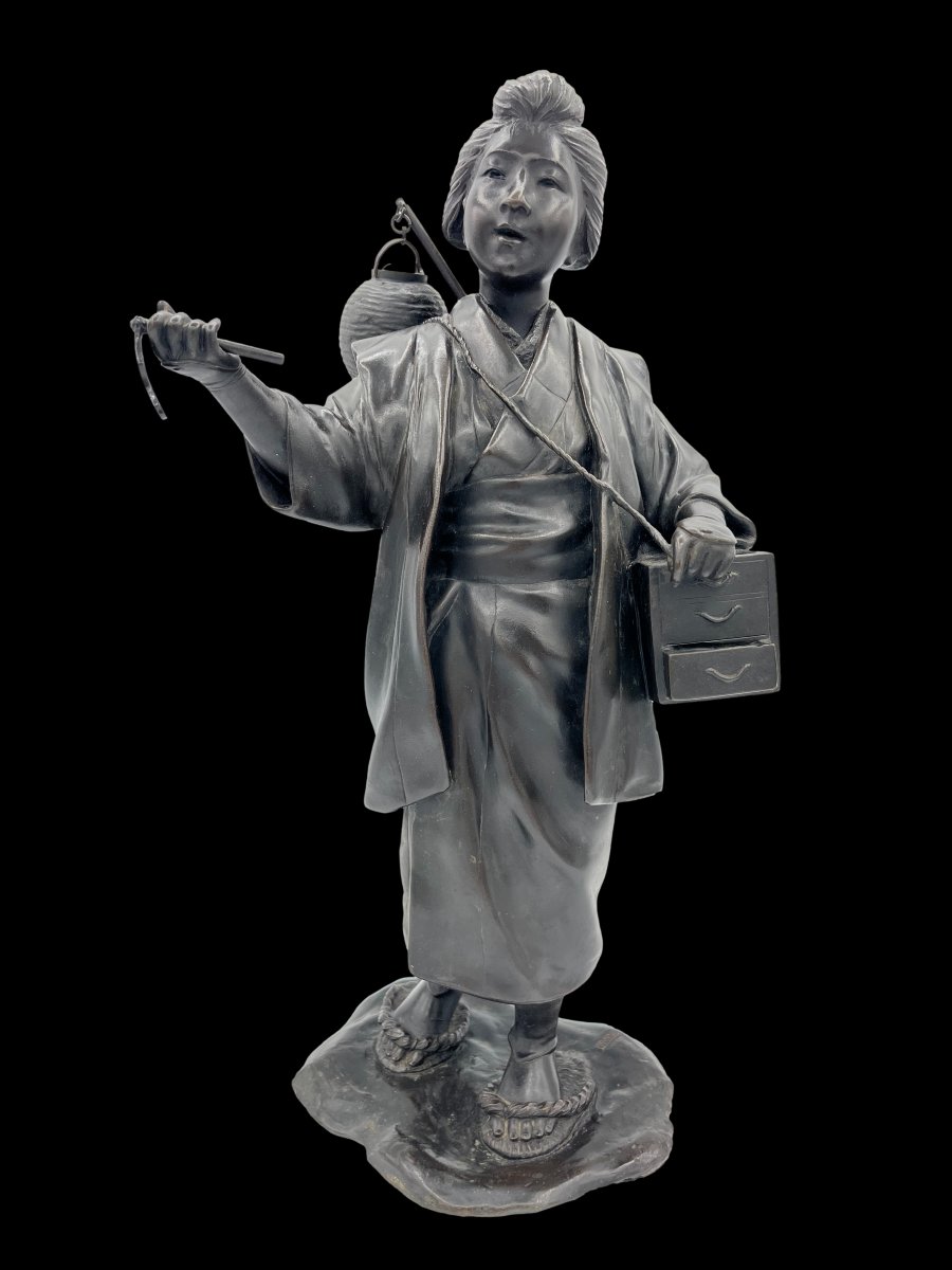Okimono Bronze - Meiji Period-photo-2