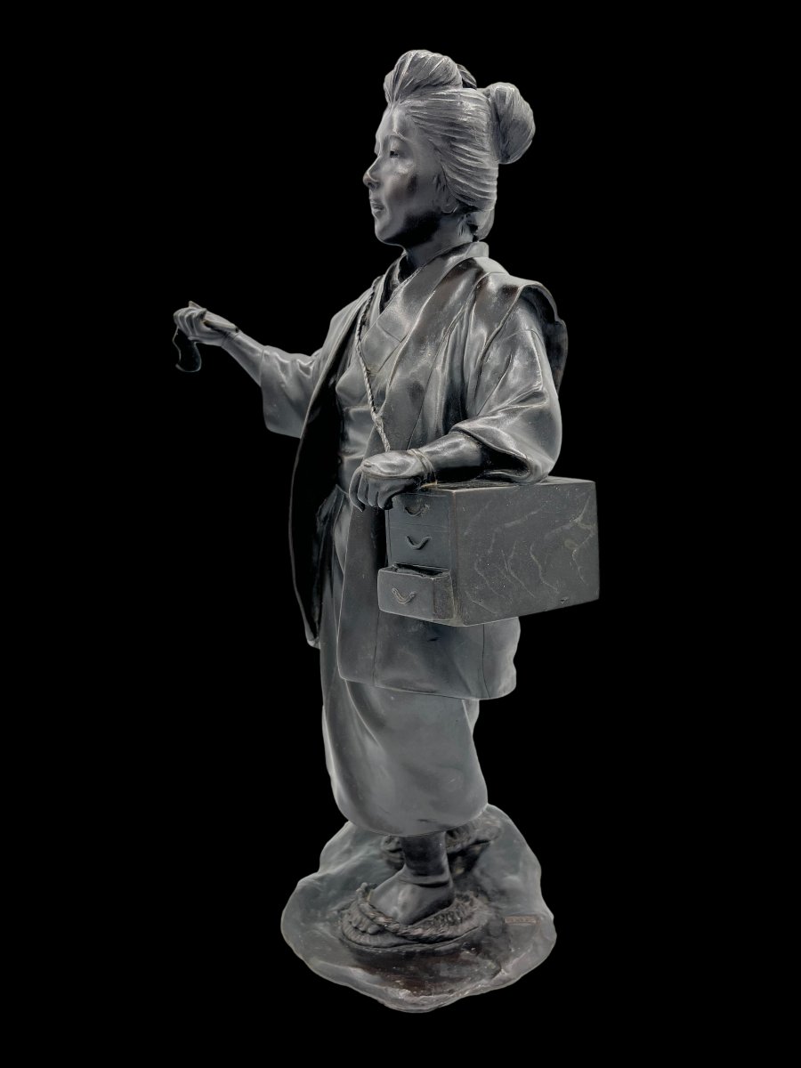 Okimono Bronze - Meiji Period-photo-3