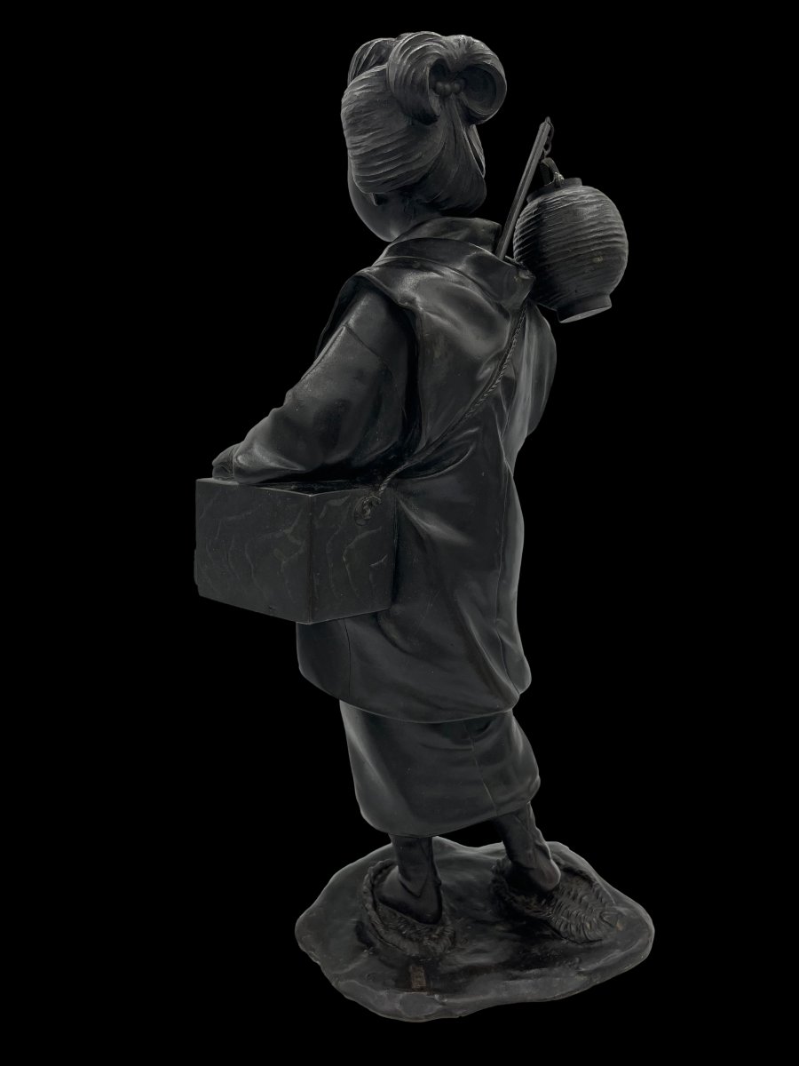 Okimono Bronze - Meiji Period-photo-4
