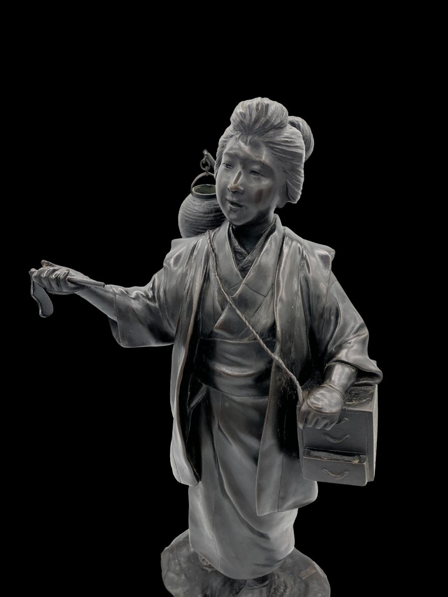 Okimono Bronze - Meiji Period-photo-3