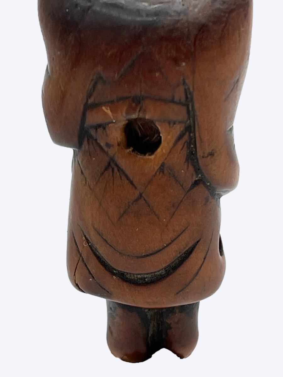 Netsuke Sennin en bois-photo-2