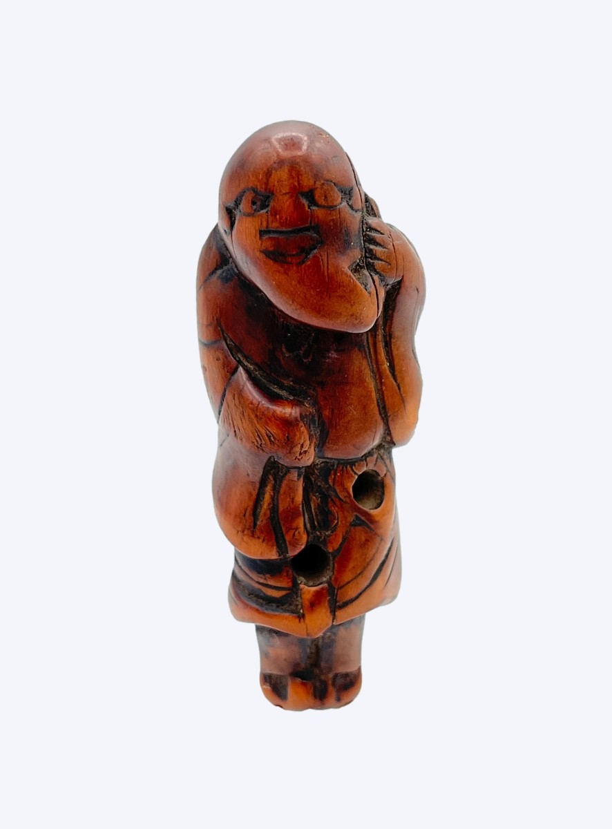 Netsuke Sennin en bois