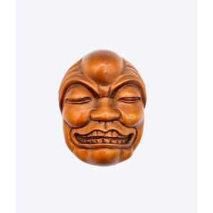 Netsuke masque en bois