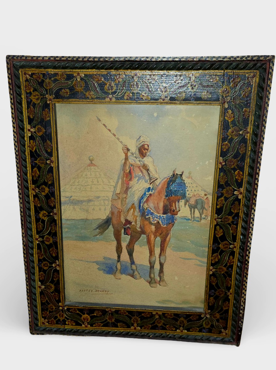 MATTÉO BRONDY (1866-1944) CAVALIER ARABE