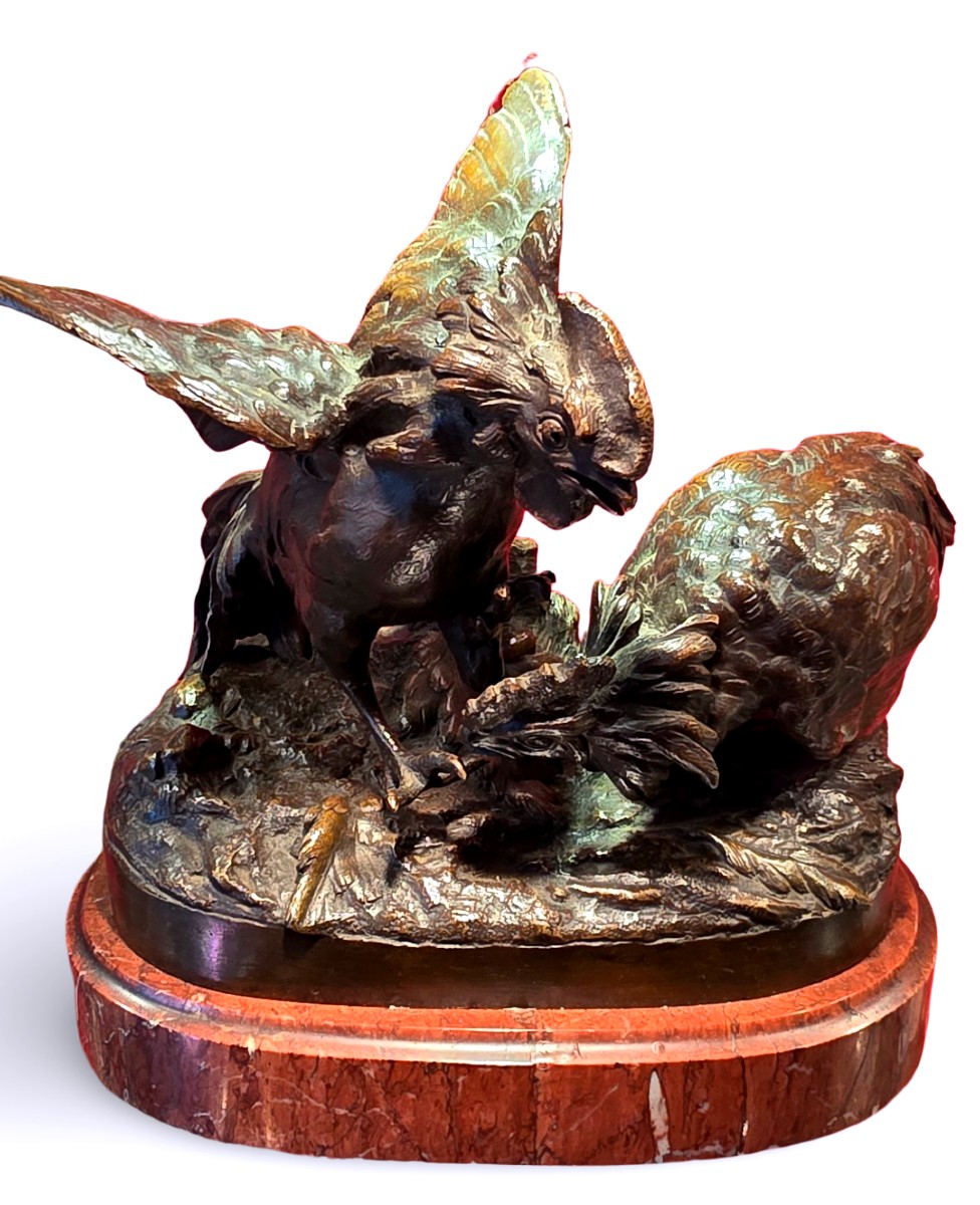 Combat de Coqs Prosper LECOURTIER (1851-1925) 