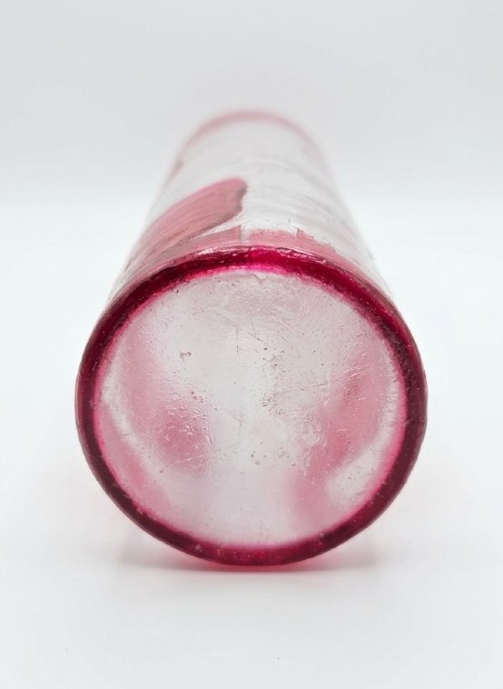 Red Tubular Vase (charles Vessière)-photo-4