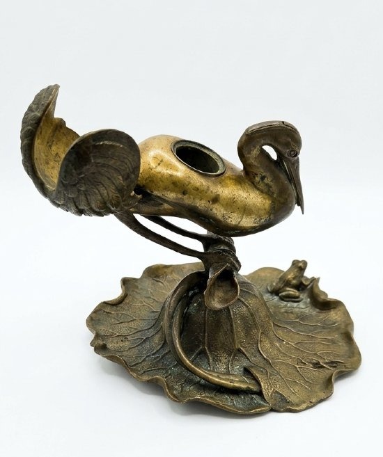 Encrier de table et porte carte Époque Meiji XIXe-photo-4