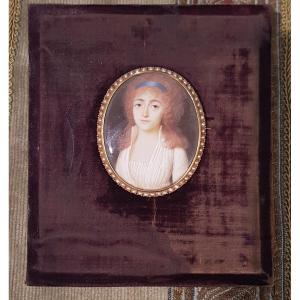 Miniature 18eme portrait de jeune femme 