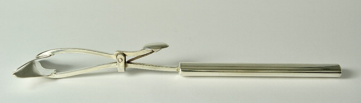 Pince à sardines En Argent Anglais, Art Deco Vers 1899