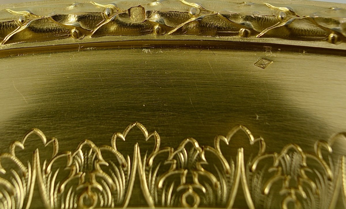 Paire De Burettes En Cristal Et Vermeil. France XIXe Siecle -photo-7