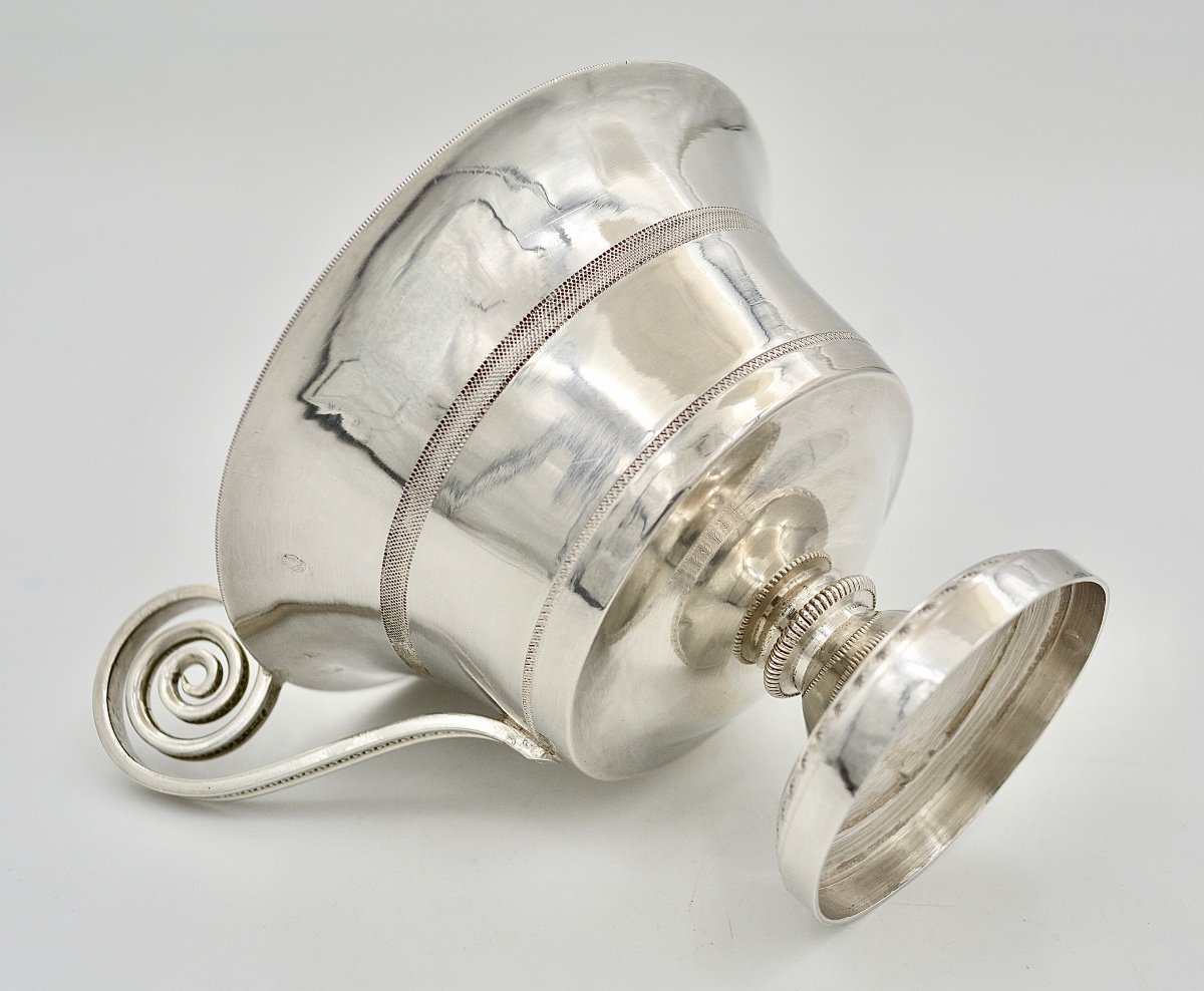 Tasse et sa sous- tasse en Argent , France  vers 1803-photo-2