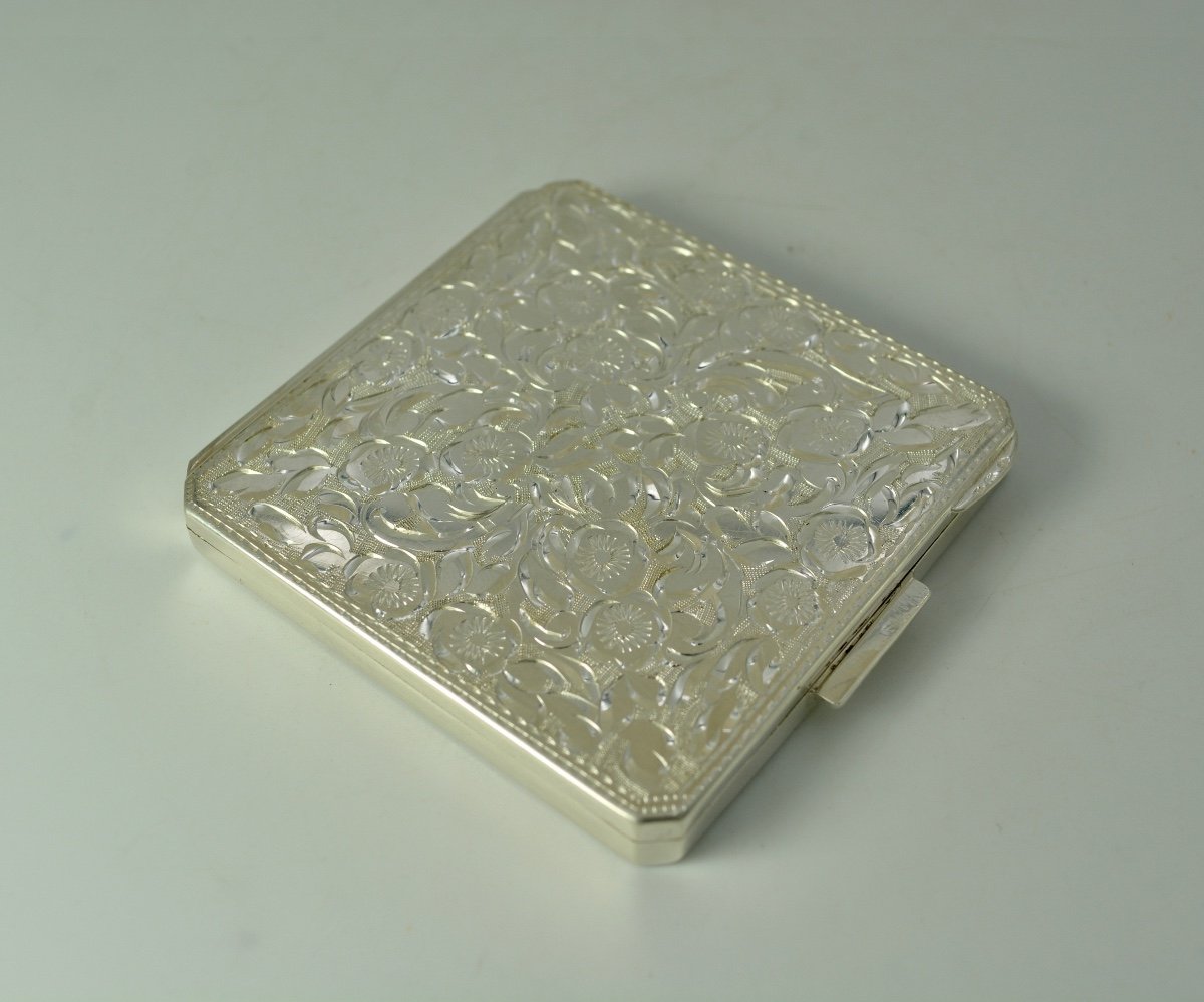 Silver Compact, Italy Mid Twentieth Century-photo-3