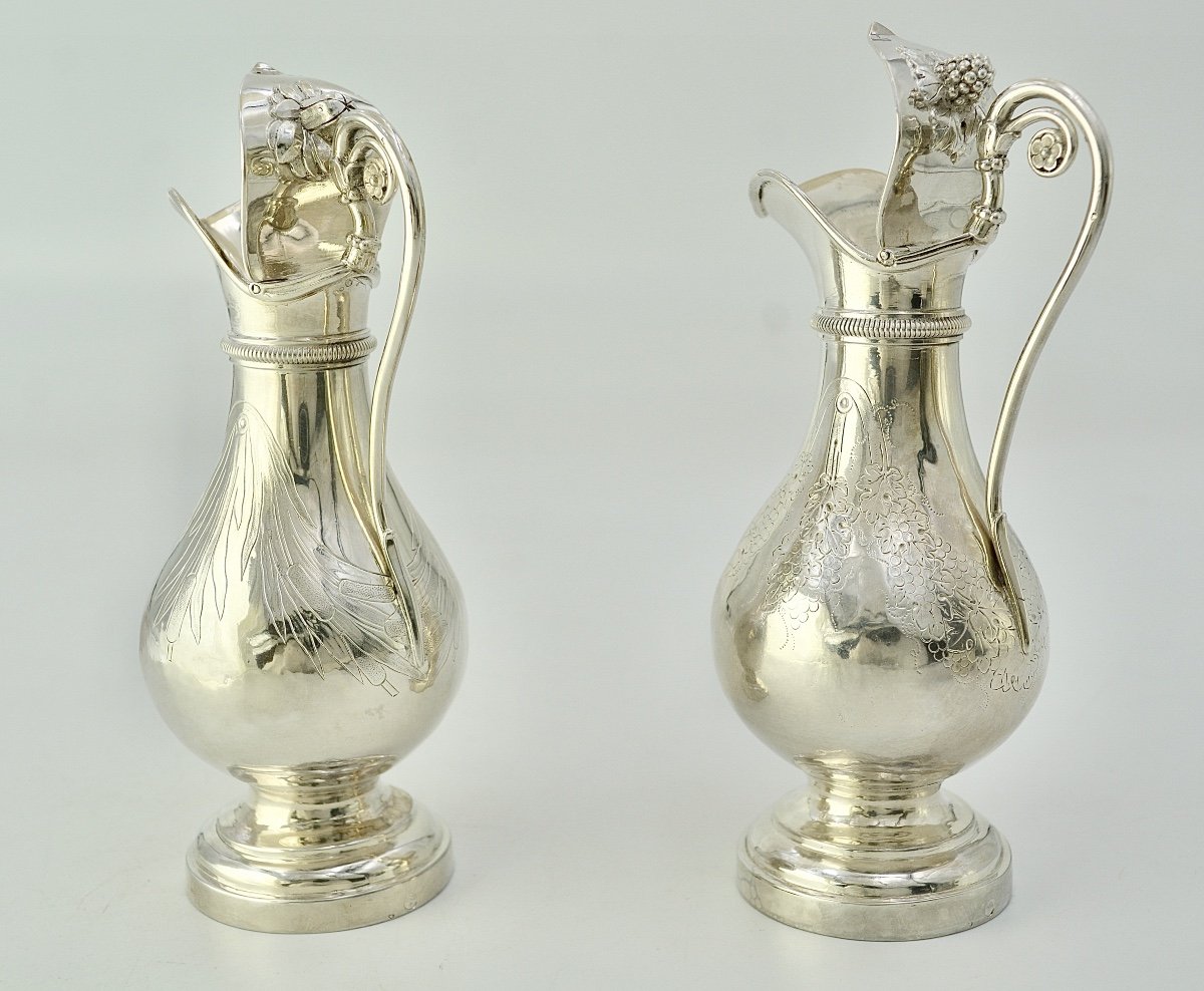 Cruets And Their Silver Tray, France Circa 1820-photo-5
