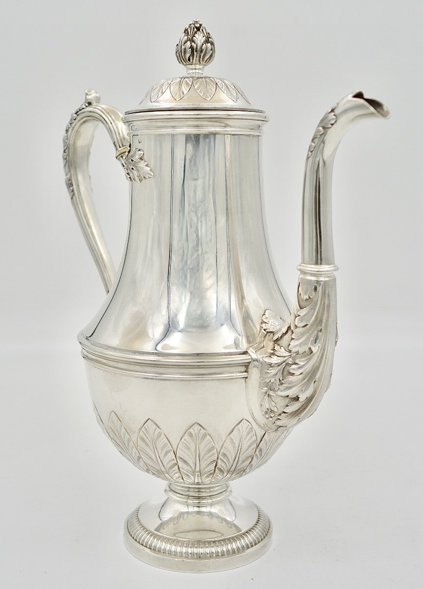 Coffee Pot And Its Milk Jug, Silver France By Robert Linzeler Goldsmith-photo-3