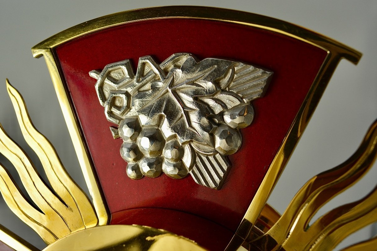 Ostensoir En Bronze Doré Et Argent , Par Memery Et Hours. Art Deco -photo-4