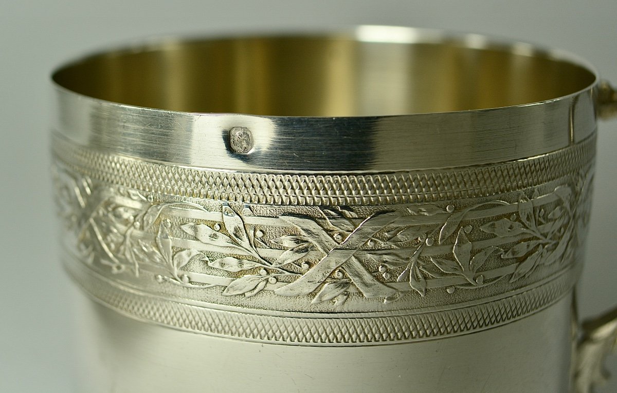 Cup And Its Silver Saucer France Circa 1905-photo-7