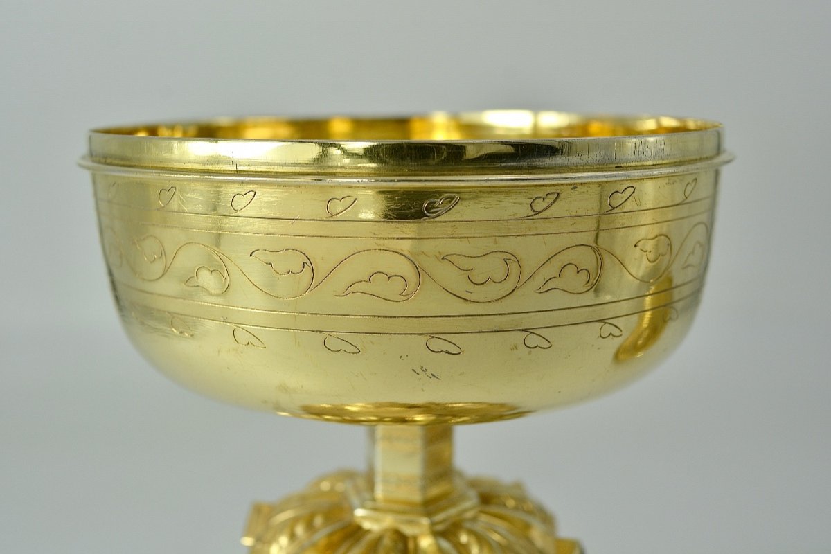 Ciborium In Gilded Silver, By Chertier Orfevre, France Circa 1857-photo-8