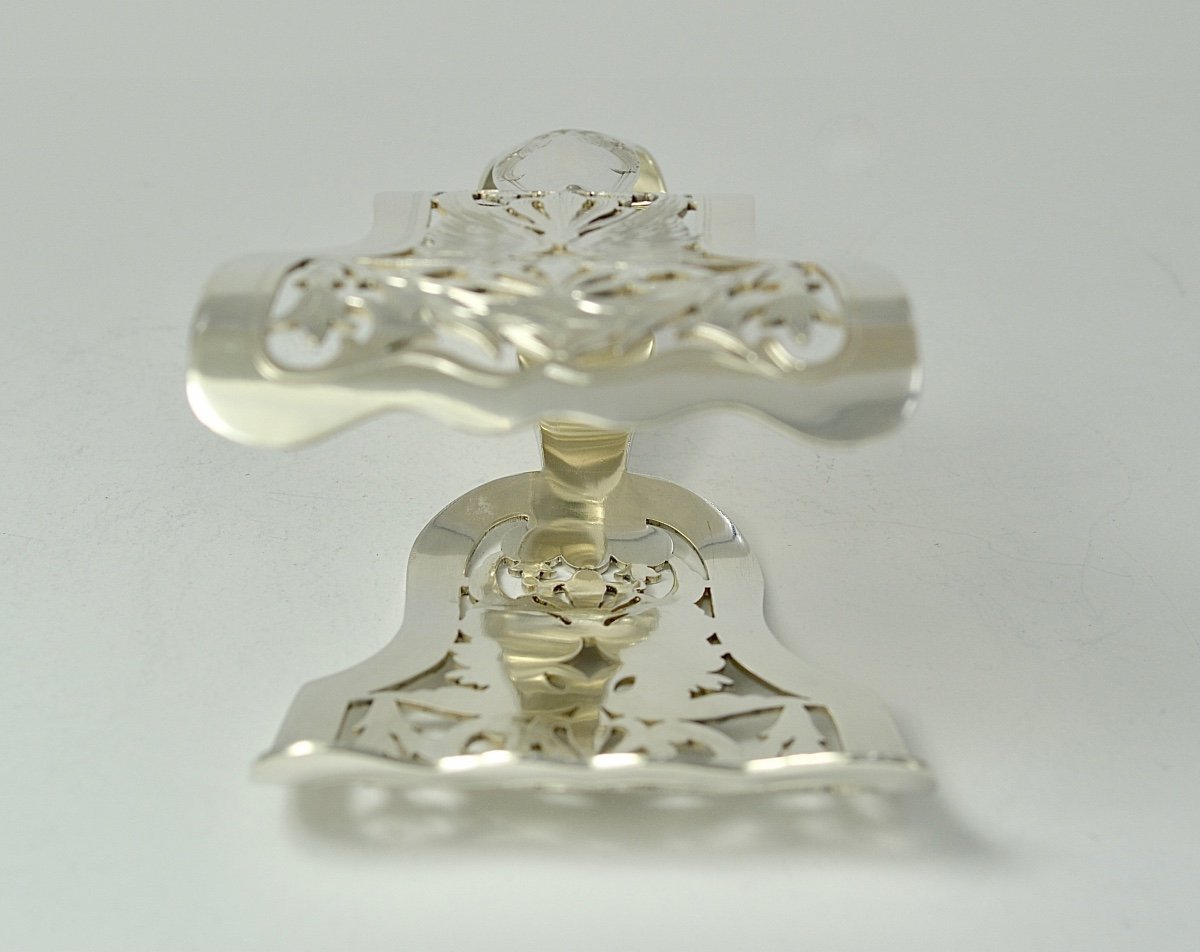 Asparagus Tongs In Silver, France Circa 1900-photo-4
