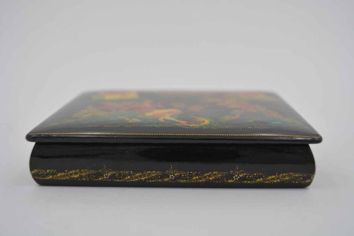 Palekh Lacquer Box. Russia XX Century-photo-6