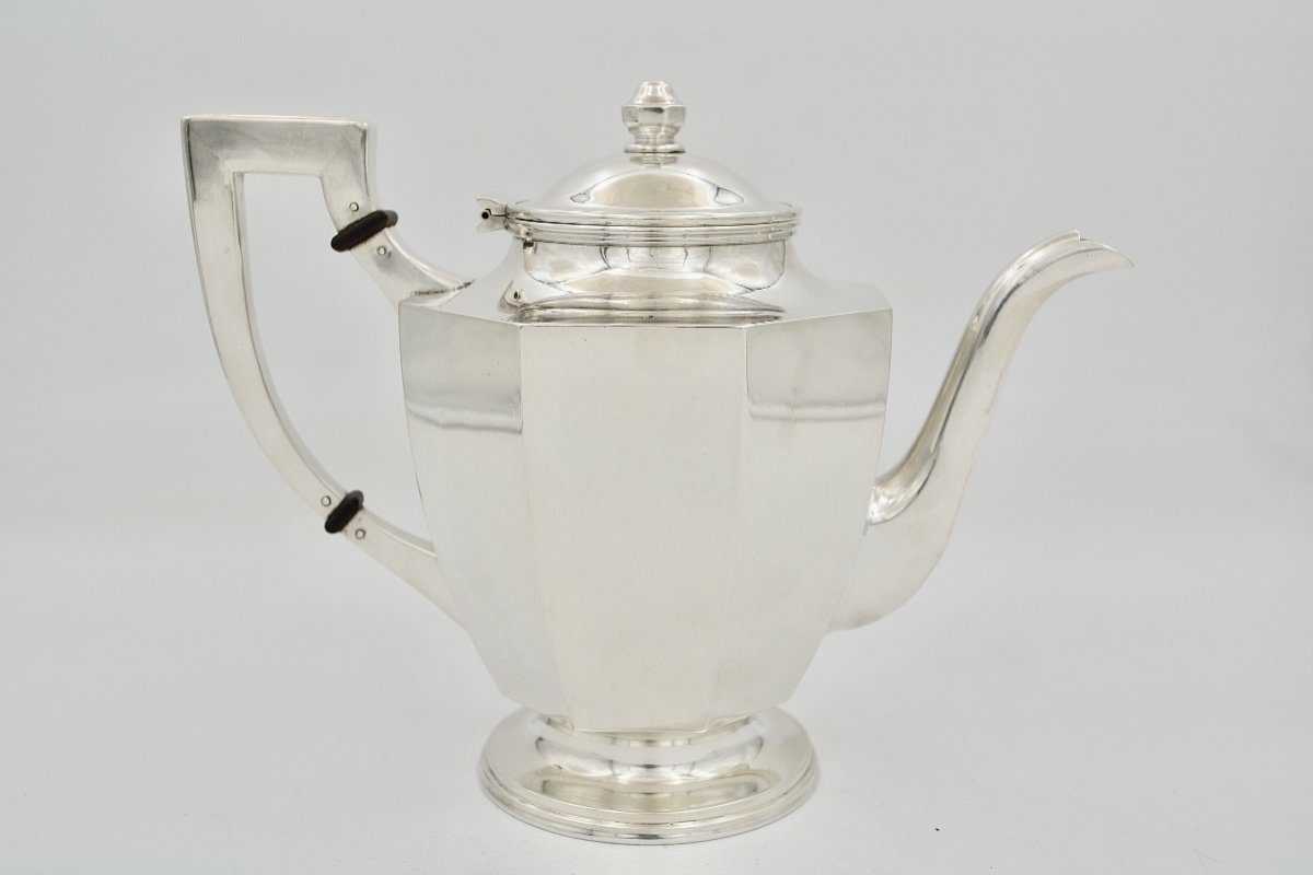 Théière En Argent, Art Deco, XXe Siecle -photo-3