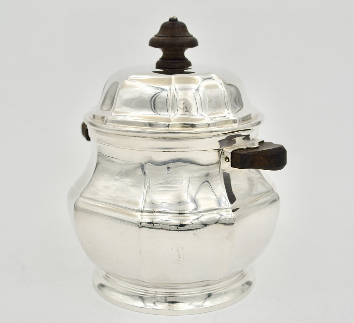 Christofle France, Art Deco Silver Sugar Bowl-photo-3