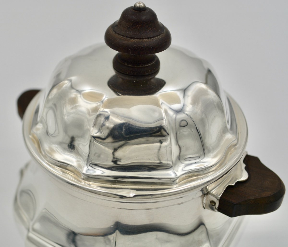 Christofle France, Art Deco Silver Sugar Bowl-photo-3
