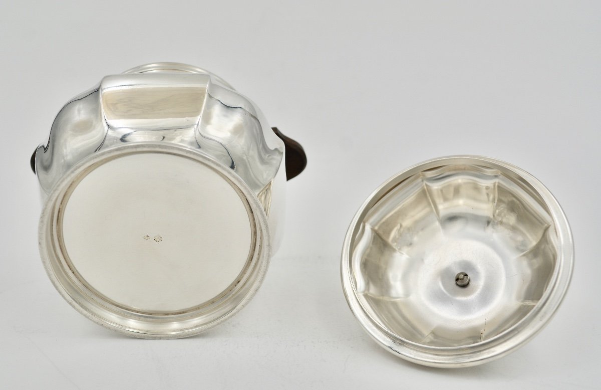 Christofle France, Art Deco Silver Sugar Bowl-photo-5