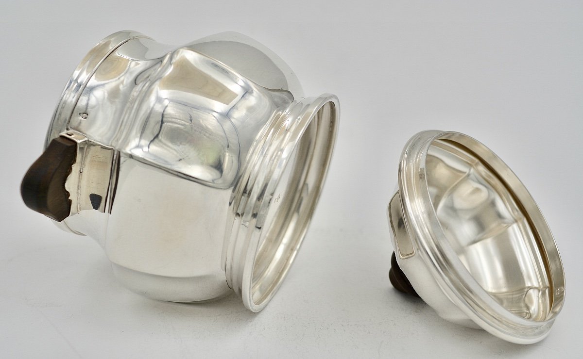 Christofle France, Sucrier En Argent Art Deco -photo-6
