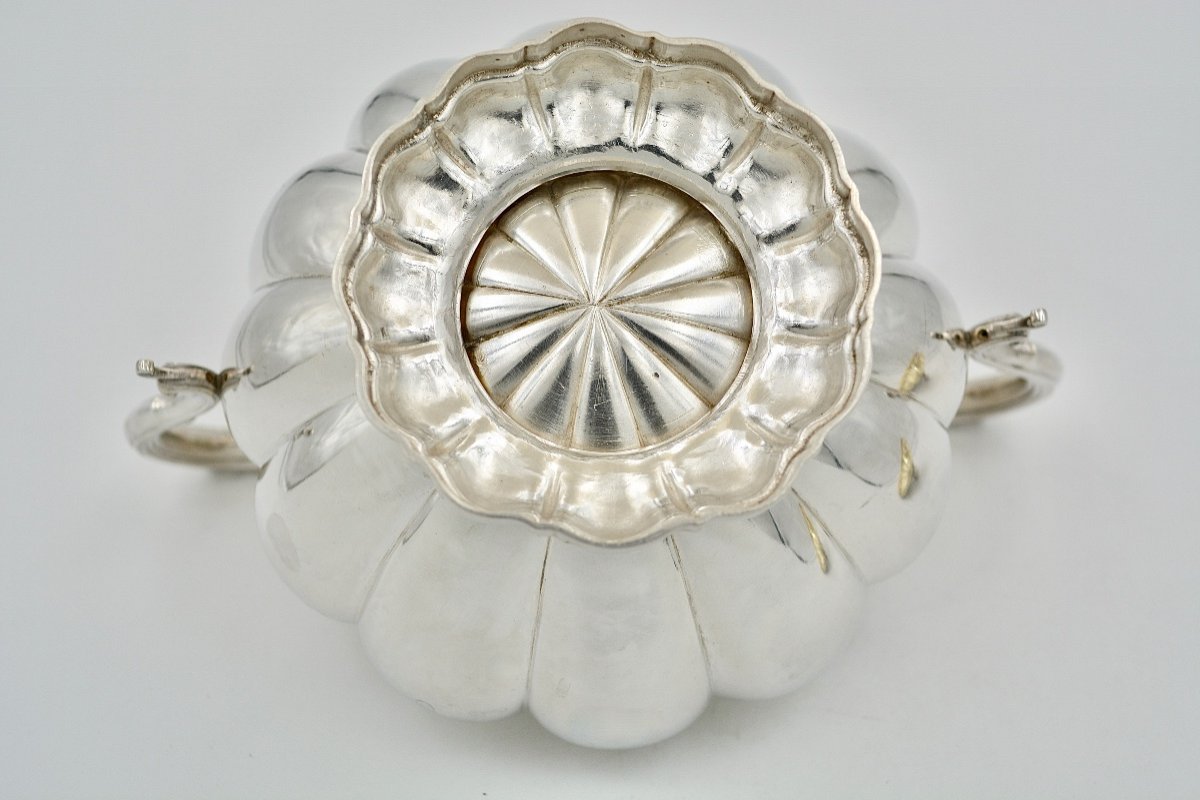 Sugar Bowl In Silver And Vermeil, France Circa 1838-photo-4