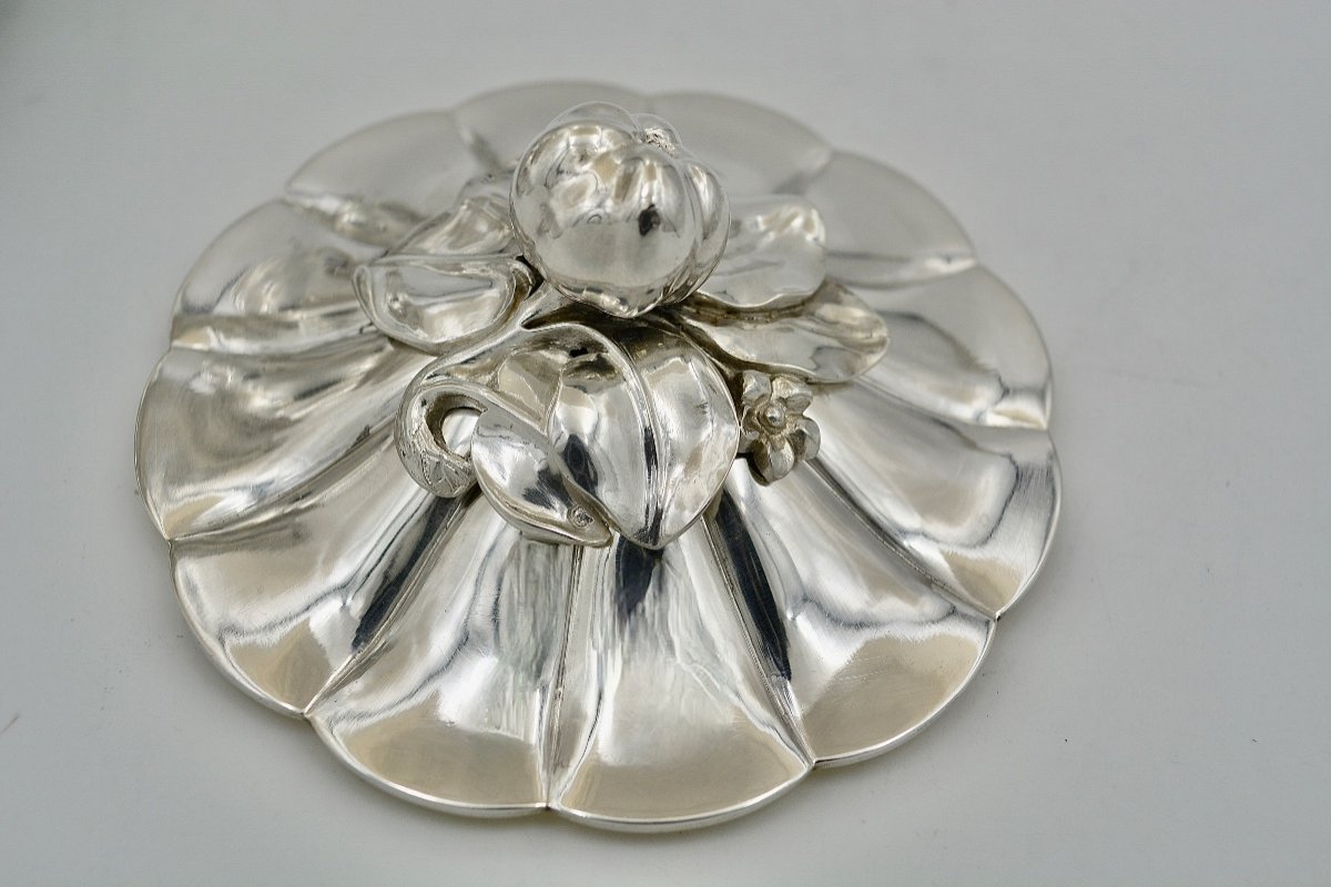 Sugar Bowl In Silver And Vermeil, France Circa 1838-photo-7