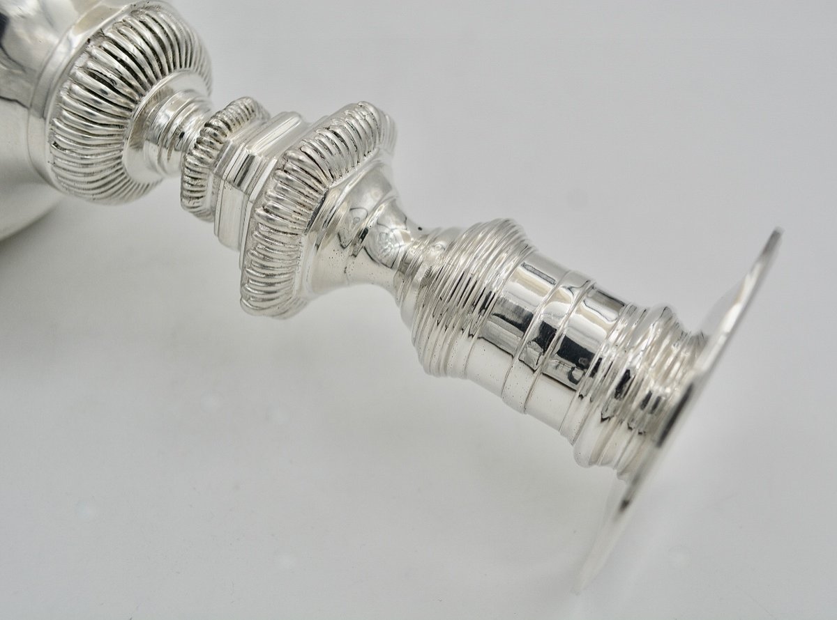 Paire De Bougeoirs Argent France, Par Tetard Frères -photo-3
