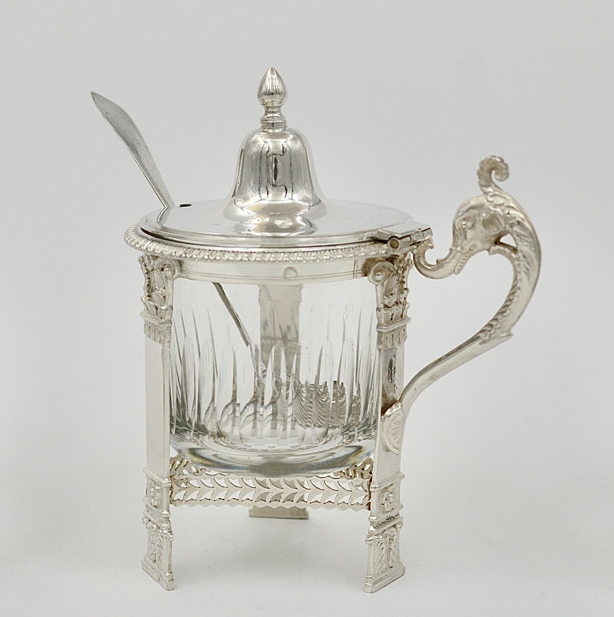 Condiment Service In Silver And Crystal, France Circa 1830-photo-6
