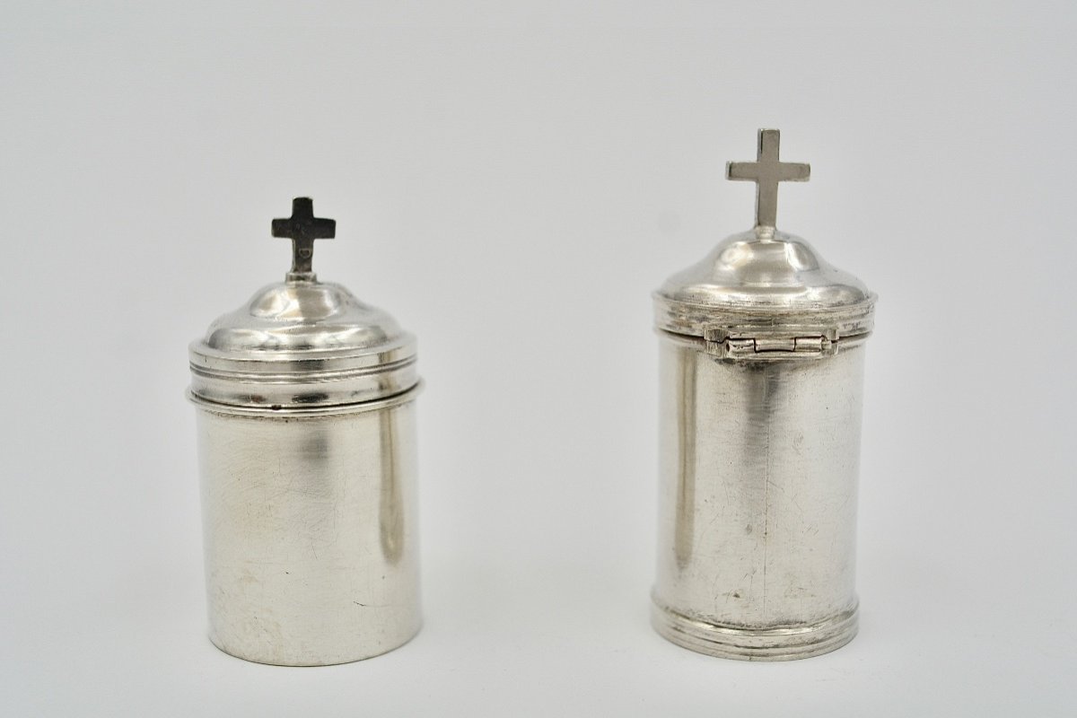 Holy Oil Bulbs In Silver France Circa 1900-photo-2